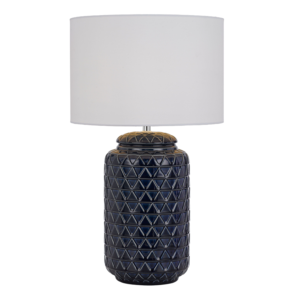 Buy Table Lamps Australia Heshi Table Lamp W300mm Blue Ceramic - HESHI TL-BLWH