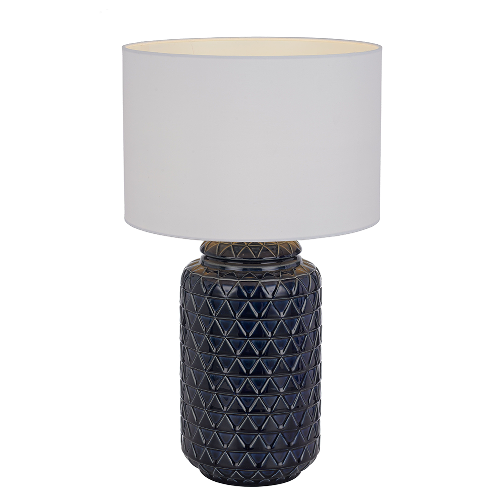 Buy Table Lamps Australia Heshi Table Lamp W300mm Blue Ceramic - HESHI TL-BLWH