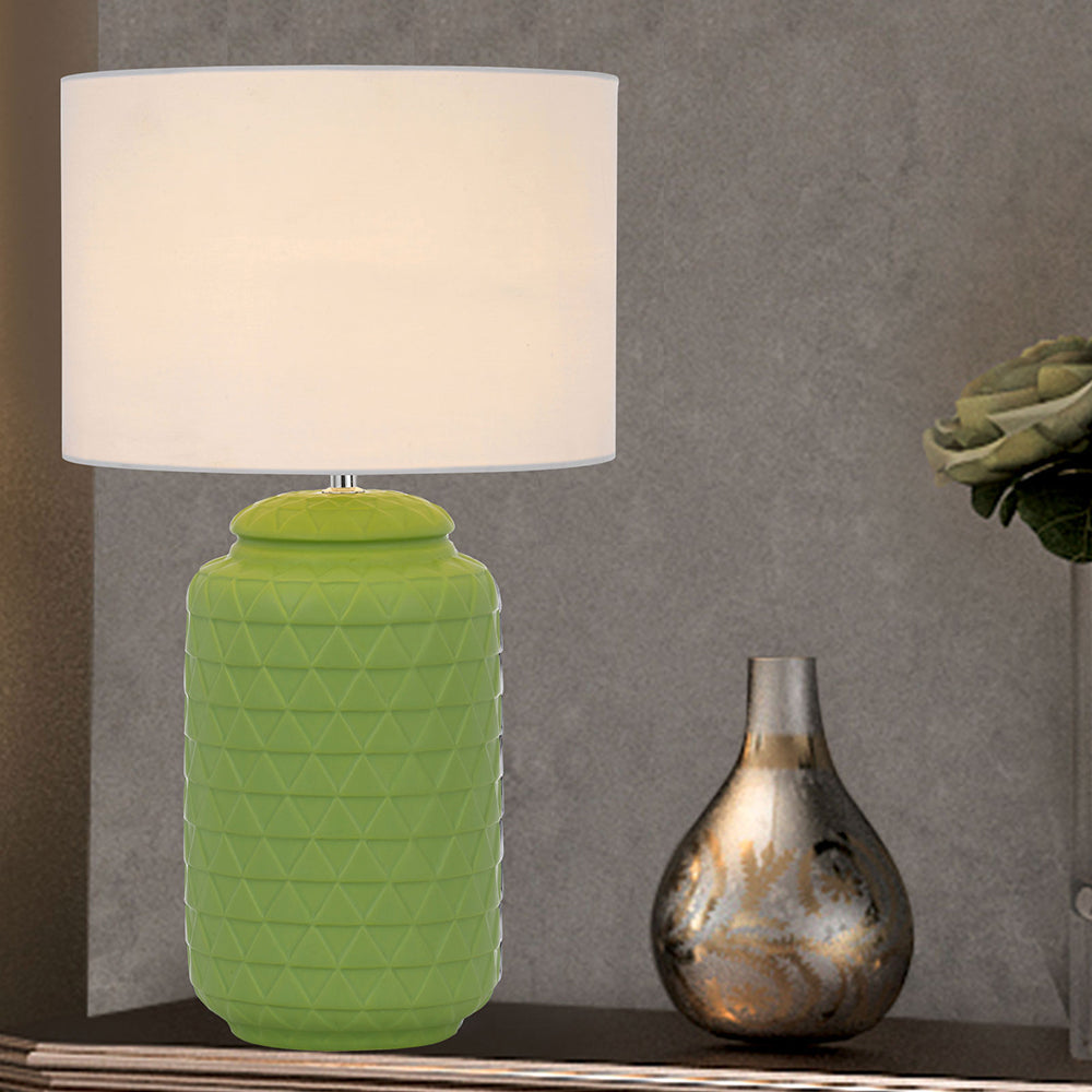 Buy Table Lamps Australia Heshi Table Lamp W300mm Green Ceramic - HESHI TL-GNWH