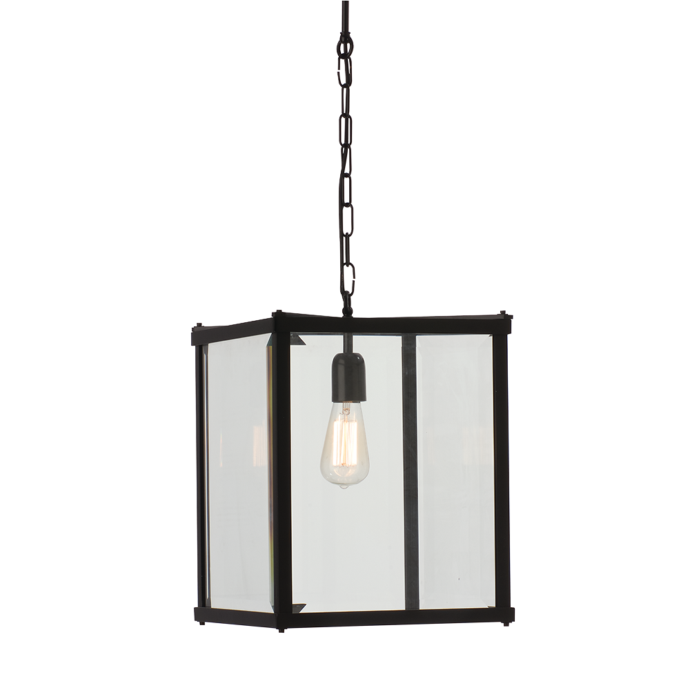 Ceiling Lantern Light Matt Black Aluminium - HL-F300-PC