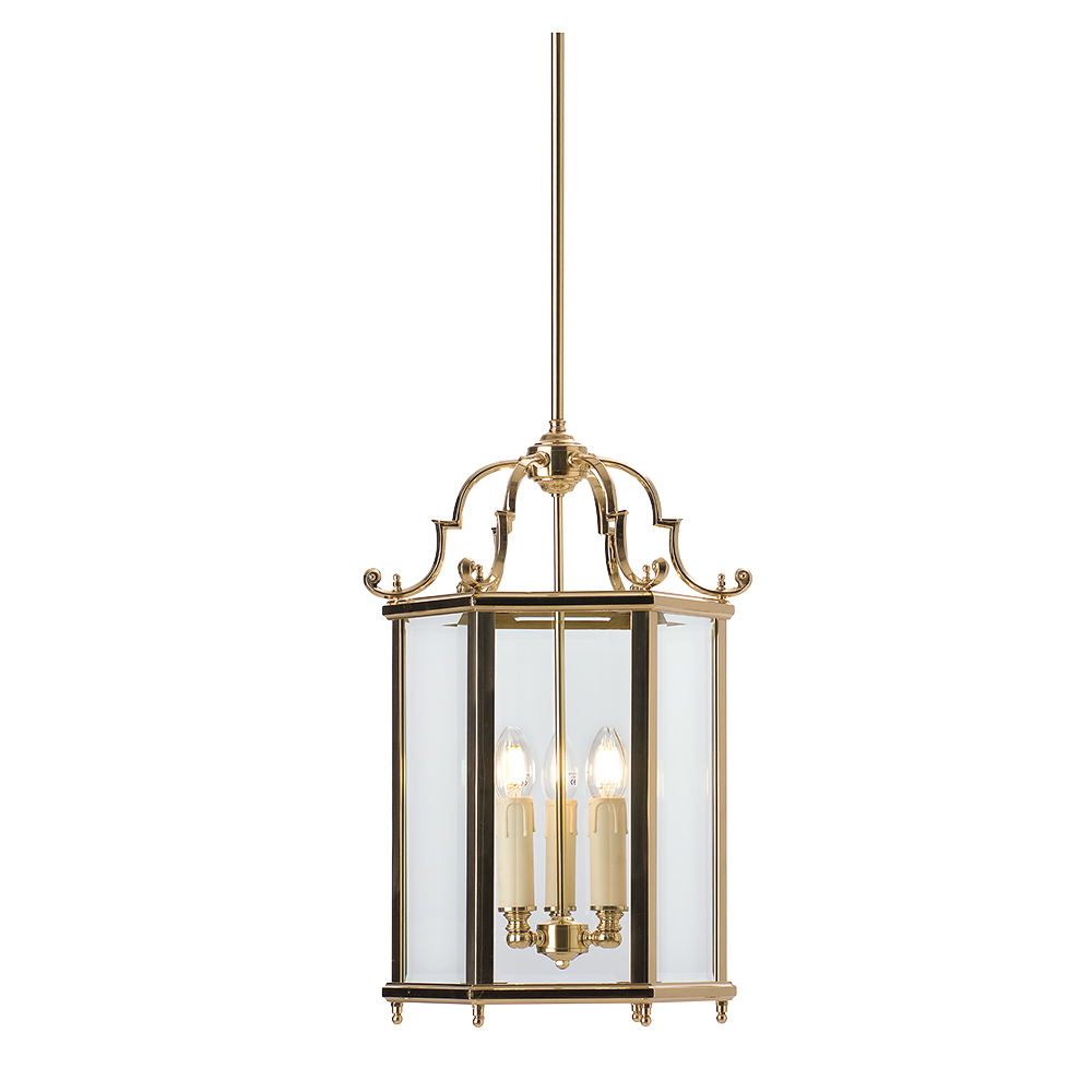 Buy Ceiling Lanterns Australia Charles Ceiling Lantern 3 Lights W315mm Bevelled Glass - HLXS-GB