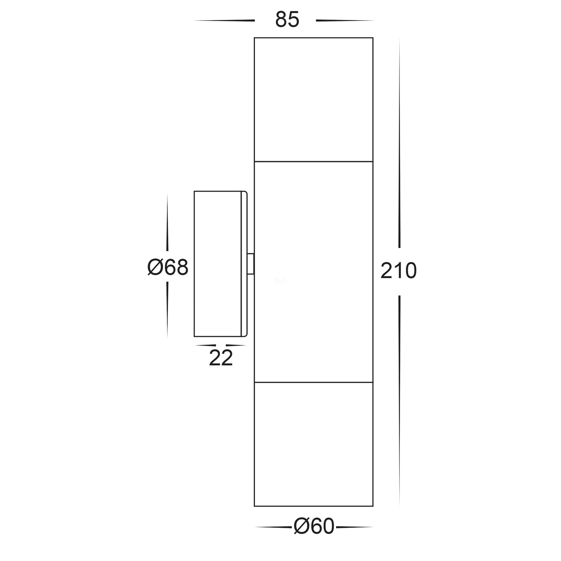 Buy Up / Down Wall Lights Australia Tivah Up & Down Wall Lights 12V DC Solid Brass 3 CCT - HV1057MR16T