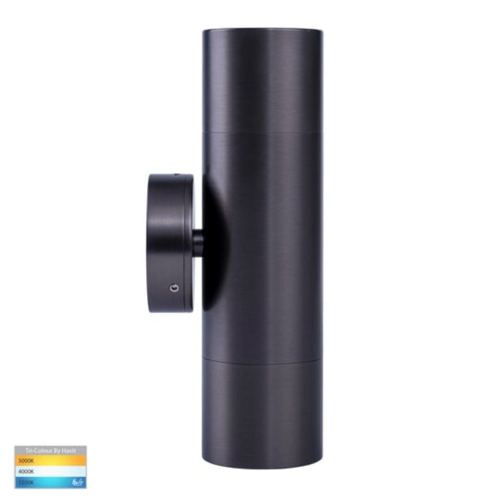 Tivah Up & Down Wall Light 240V B60° Graphite Solid Brass - HV1075T