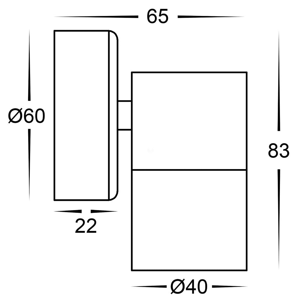 Buy Exterior Wall Lights Australia Mini Tivah Fixed Down Wall Light 316 Stainless Steel 4000K - HV1107MR11NW