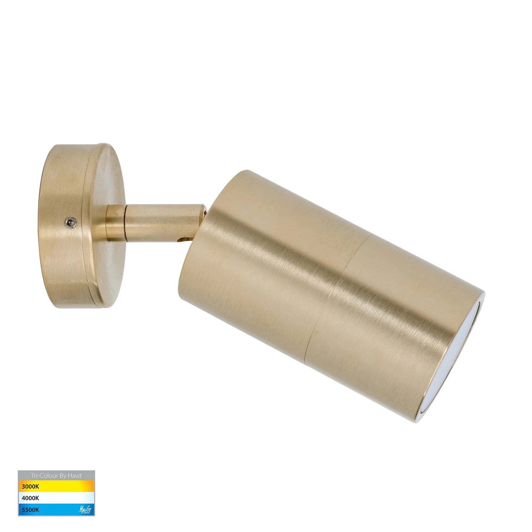 Tivah Exterior Wall Light Solid Brass / Clear Glass 3 CCT - HV1257GU10T