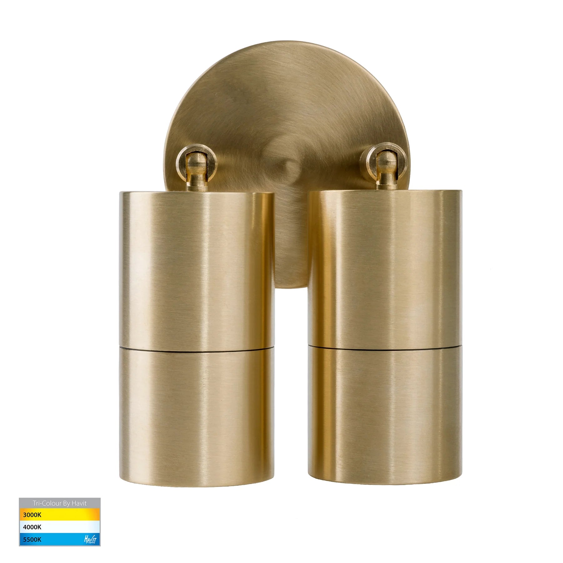 Buy Exterior Wall Lights Australia Tivah Exterior Wall 2 Lights Solid Brass 3 CCT - HV1355T