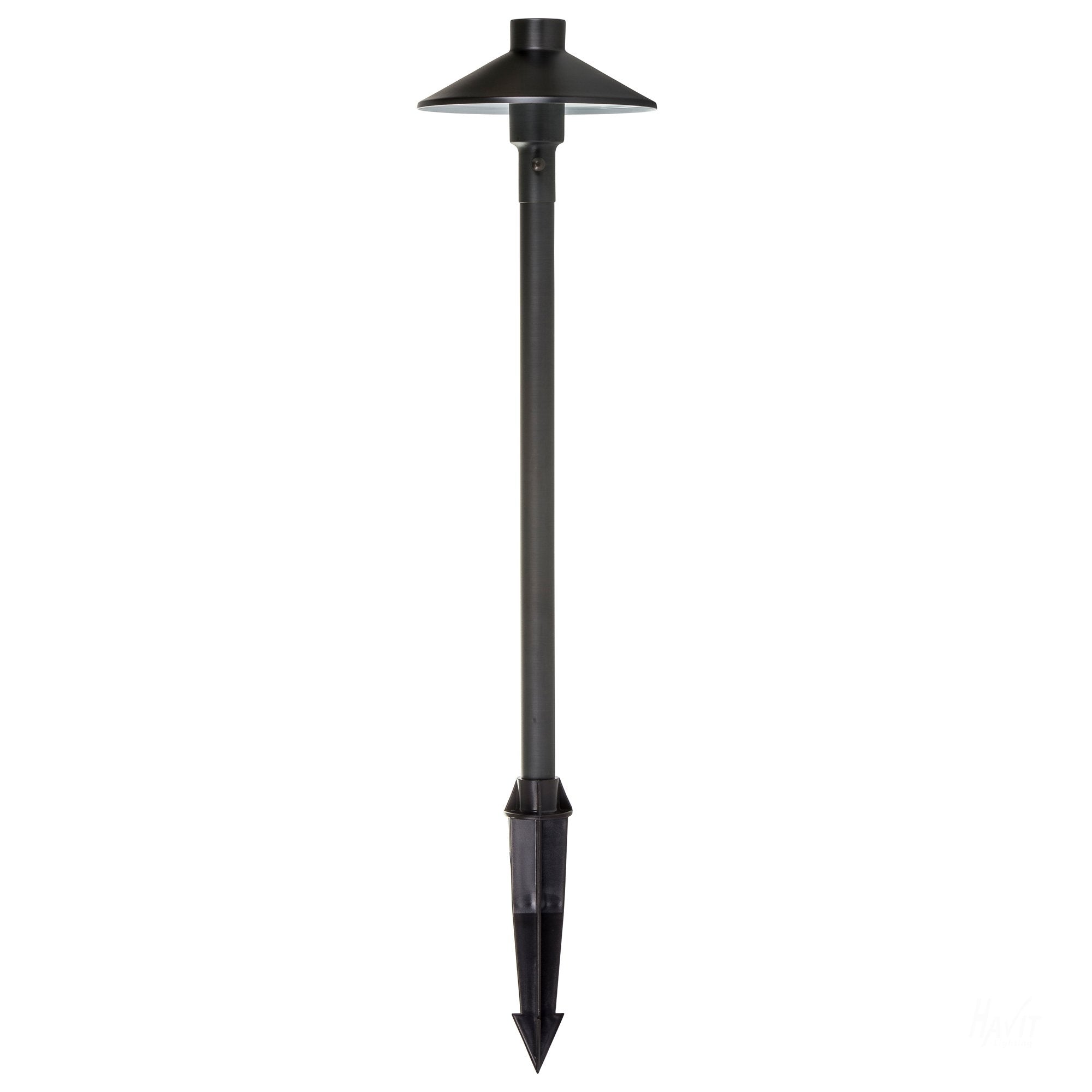 Buy Pathway Lights Australia HV1454W Antic Bollard Light with Spike 3000K - 225mm Spike Antique Brass 