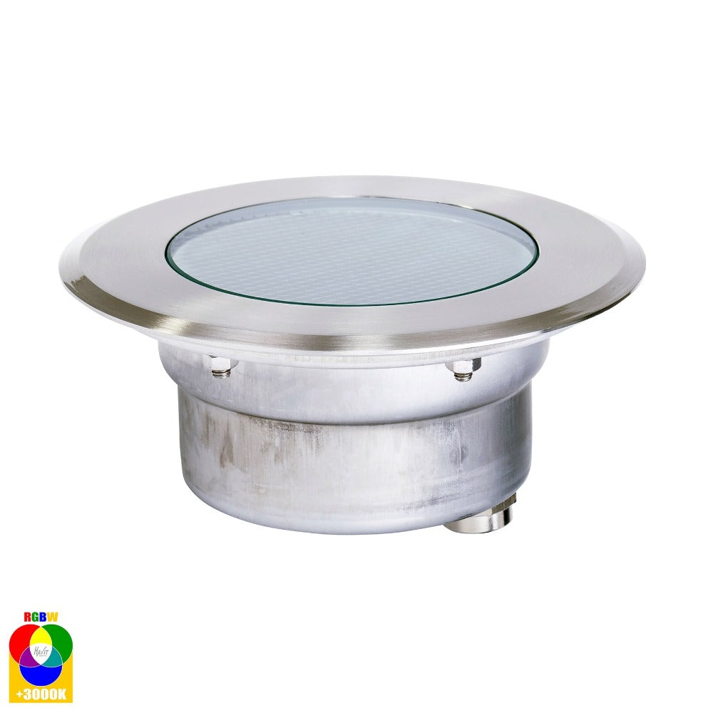 Split LED Inground Light W150mm 316 Stainless Steel RGBW - HV1842RGBW