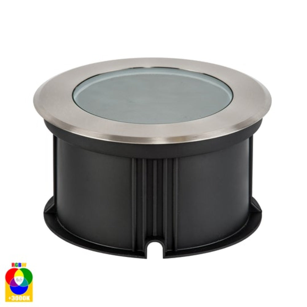 Split LED Inground Light W210mm 316 Stainless Steel RGBW - HV1843RGBW