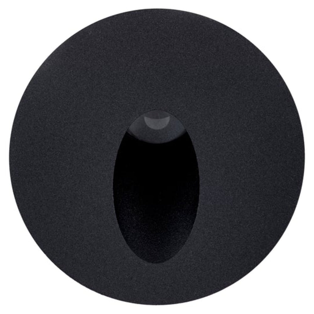 Buy Outdoor Step Lights Australia Reces Round Step Light Black 4000K - HV3205N-BLK