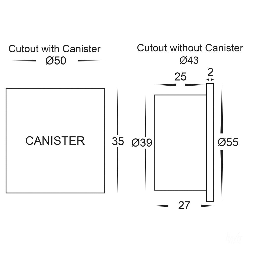 Buy Outdoor Step Lights Australia Mini Reces Recessed Step Light Black 3000K - HV3206W-BLK