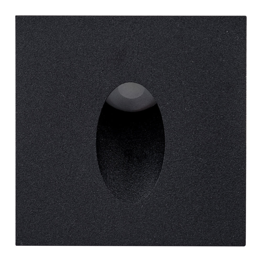 Buy Outdoor Step Lights Australia Mini Reces Square Recessed Step Light Black 5500K - HV3216C-BLK