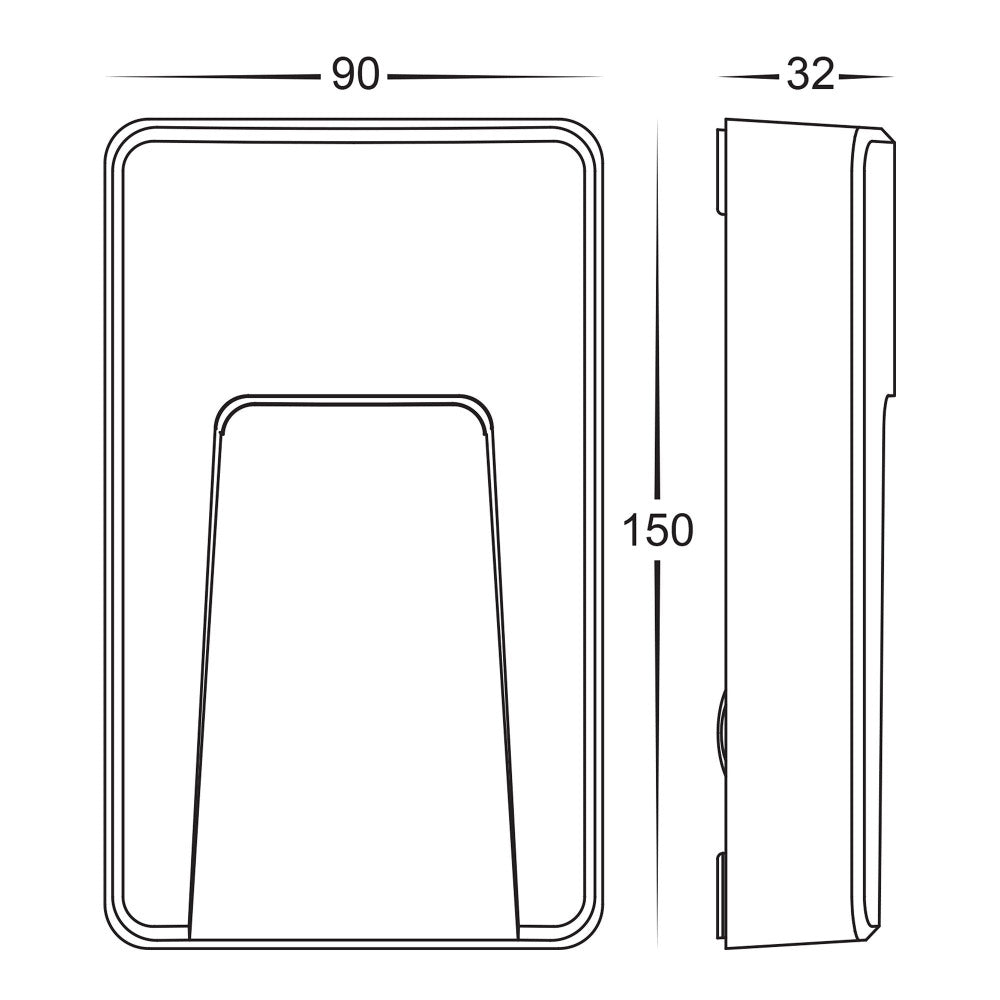 Buy Outdoor Step Lights Australia Seefore Rectangular LED Step Light White 3CCT - HV3223T-WHT