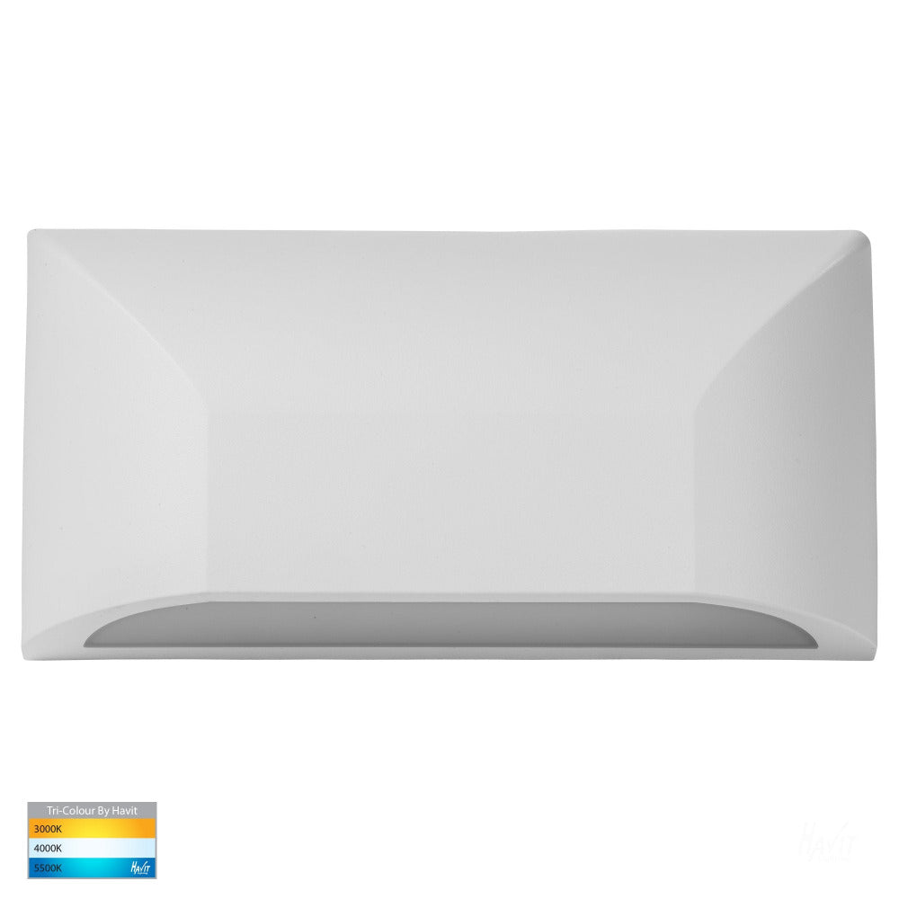 Buy Outdoor Step Lights Australia Seevive Rectangular LED Step Light White 3CCT - HV3225T-WHT