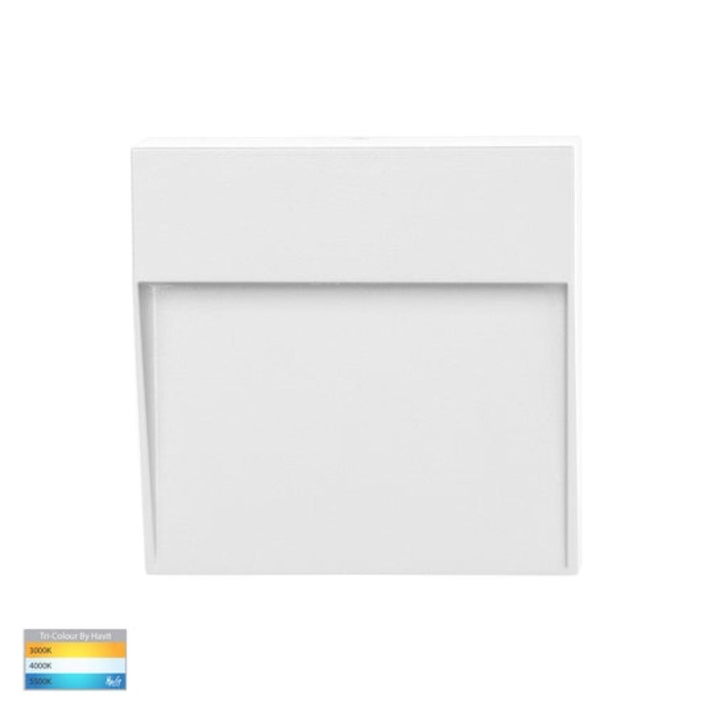Buy Outdoor Step Lights Australia Fino Square LED Outdoor Step Light 3W White 3CCT - HV3268T-WHT-12V-SQ