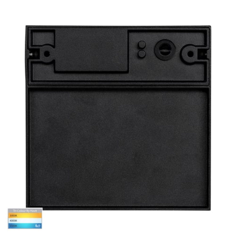 Buy Outdoor Step Lights Australia Fino Square LED Outdoor Step Light 6W Black 3CCT - HV3269T-BLK-12V-SQ