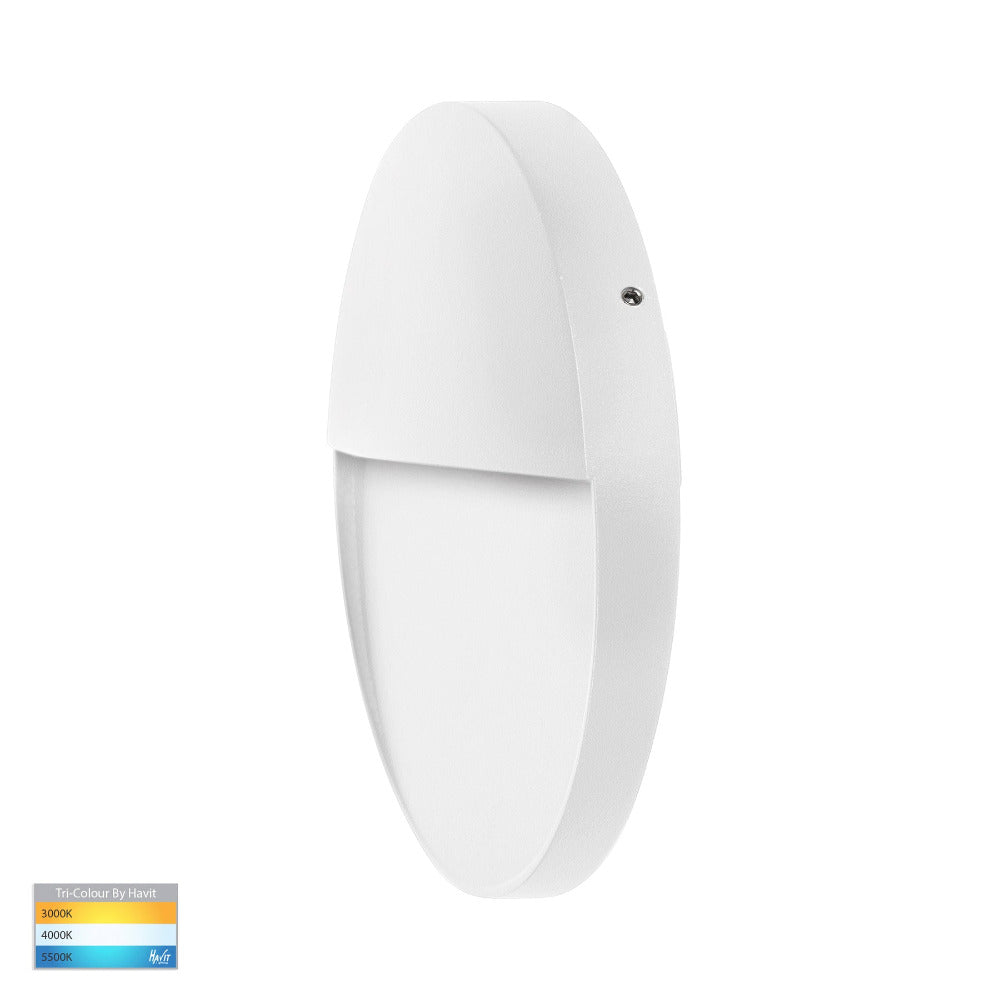 Buy Outdoor Step Lights Australia Fino Round LED Outdoor Step Light 6W White 3CCT - HV3269T-WHT-12V-RND
