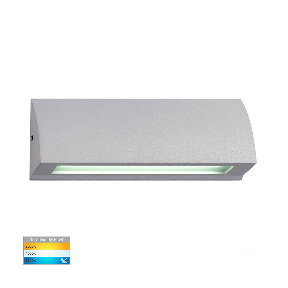 Buy Outdoor Step Lights Australia Taso Rectangular Step Light Silver 3CCT - HV3271T-SLV-12V