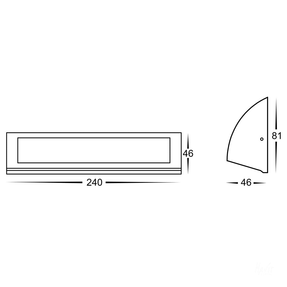 Buy Outdoor Step Lights Australia Taso Rectangular LED  Step Light 10W White 3CCT - HV3272T-WHT-12V