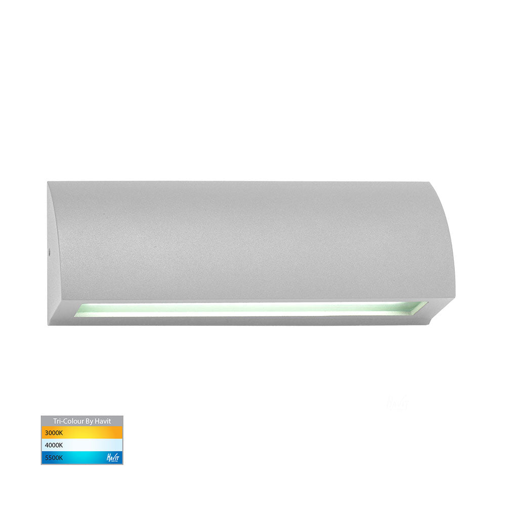 Buy Outdoor Step Lights Australia Taso Rectangular LED Step Light 10W Silver 3CCT - HV3272T-SLV-12V