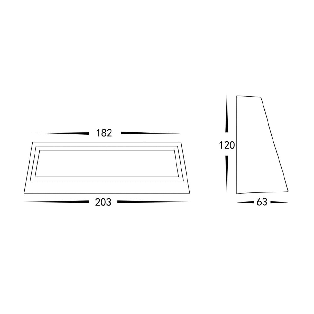 Buy Outdoor Step Lights Australia Shim Rectangular Step Light 240V Black 3CCT - HV3278T-BLK-240V