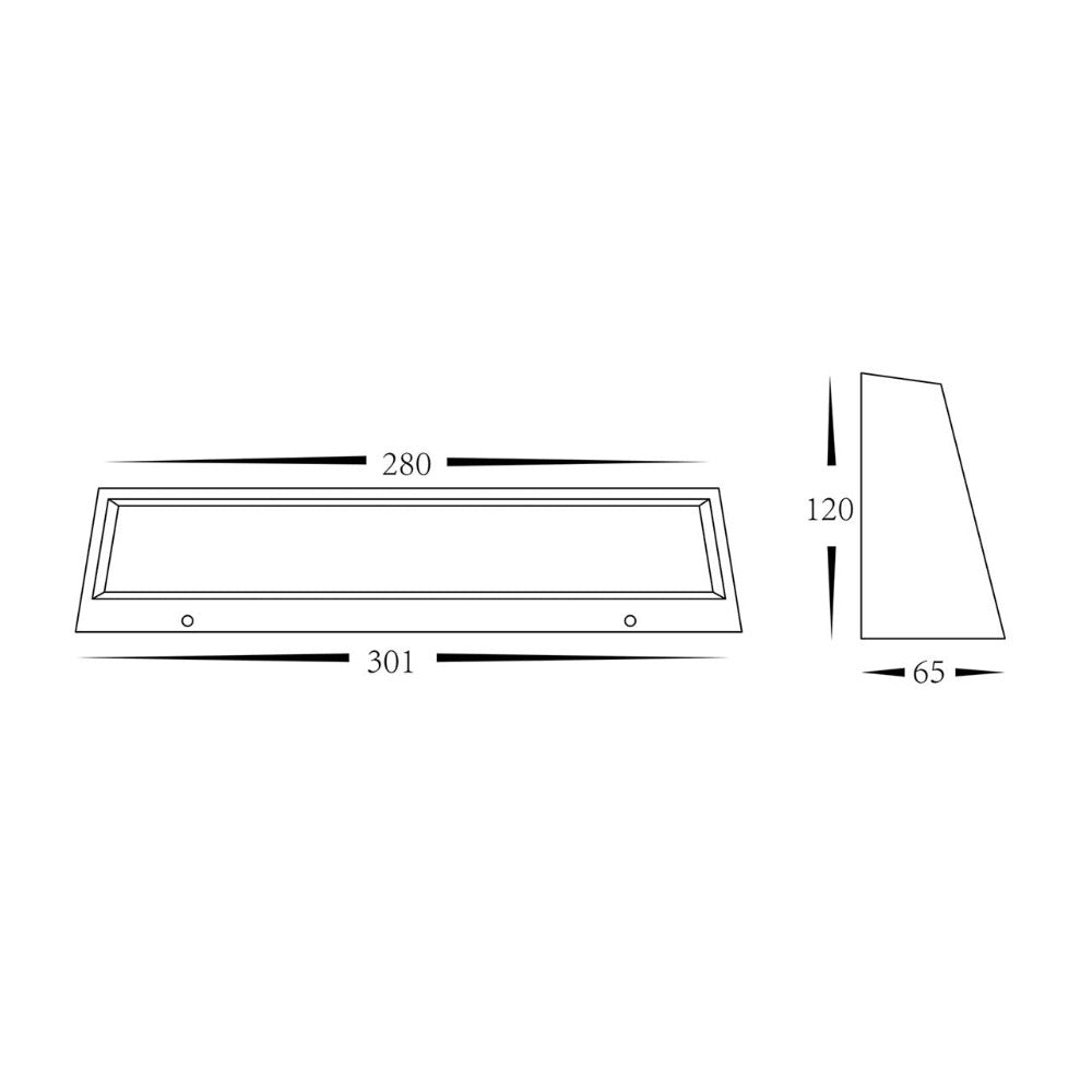 Buy Outdoor Step Lights Australia Shim Rectangular Step Light 12V White 3CCT - HV3279T-WHT-12V