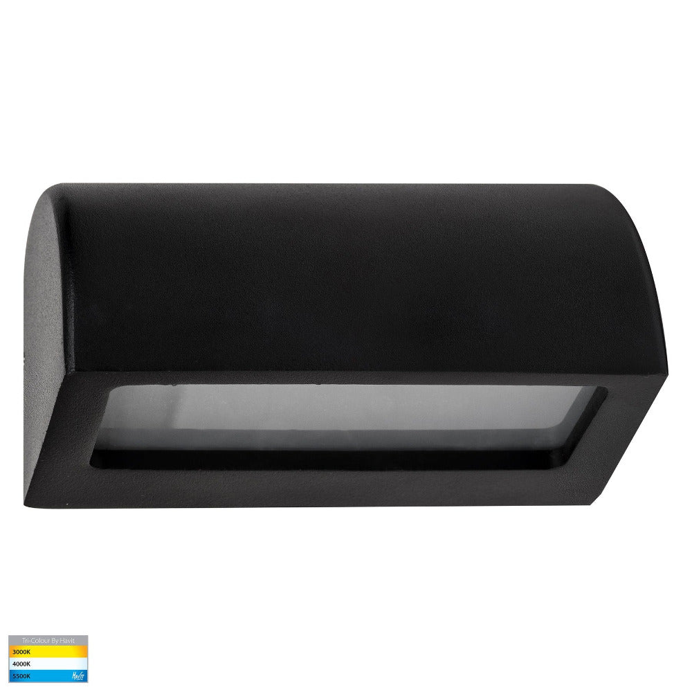 Buy Outdoor Step Lights Australia Ridge Surface Mounted Step Light Black 316 Stainless Steel 3CCT- HV3283T-BLK