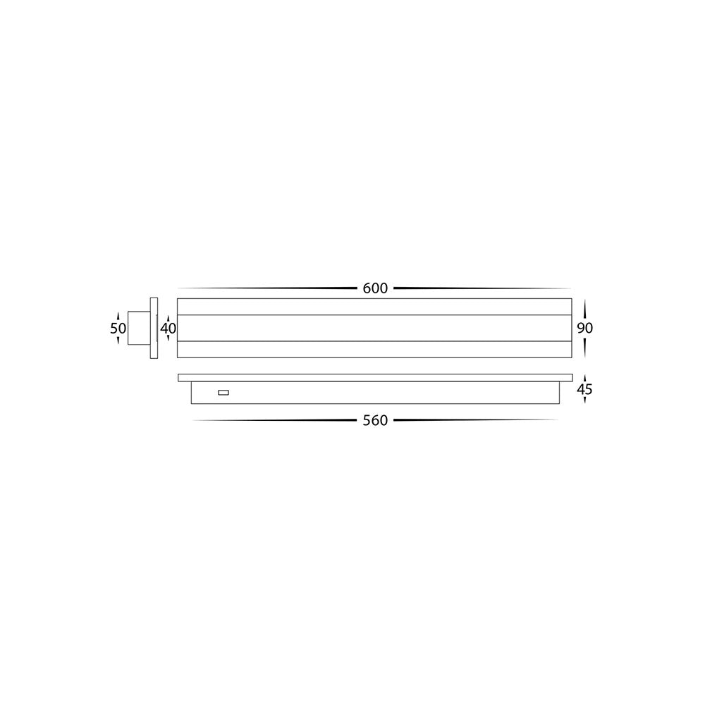 Buy Exterior Wall Lights Australia Barline LED Exterior Wall Light L600mm White Aluminium 3 CCT - HV3582T-WHT