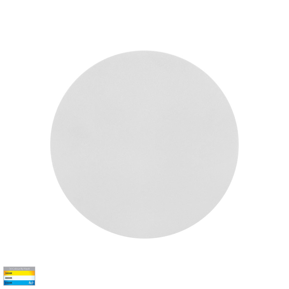 Buy Exterior Wall Lights Australia Halo LED Wall Light 7W White 3CCT - HV3591T-WHT
