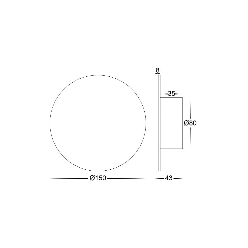Buy Exterior Wall Lights Australia Halo LED Wall Light 7W White 3CCT - HV3591T-WHT