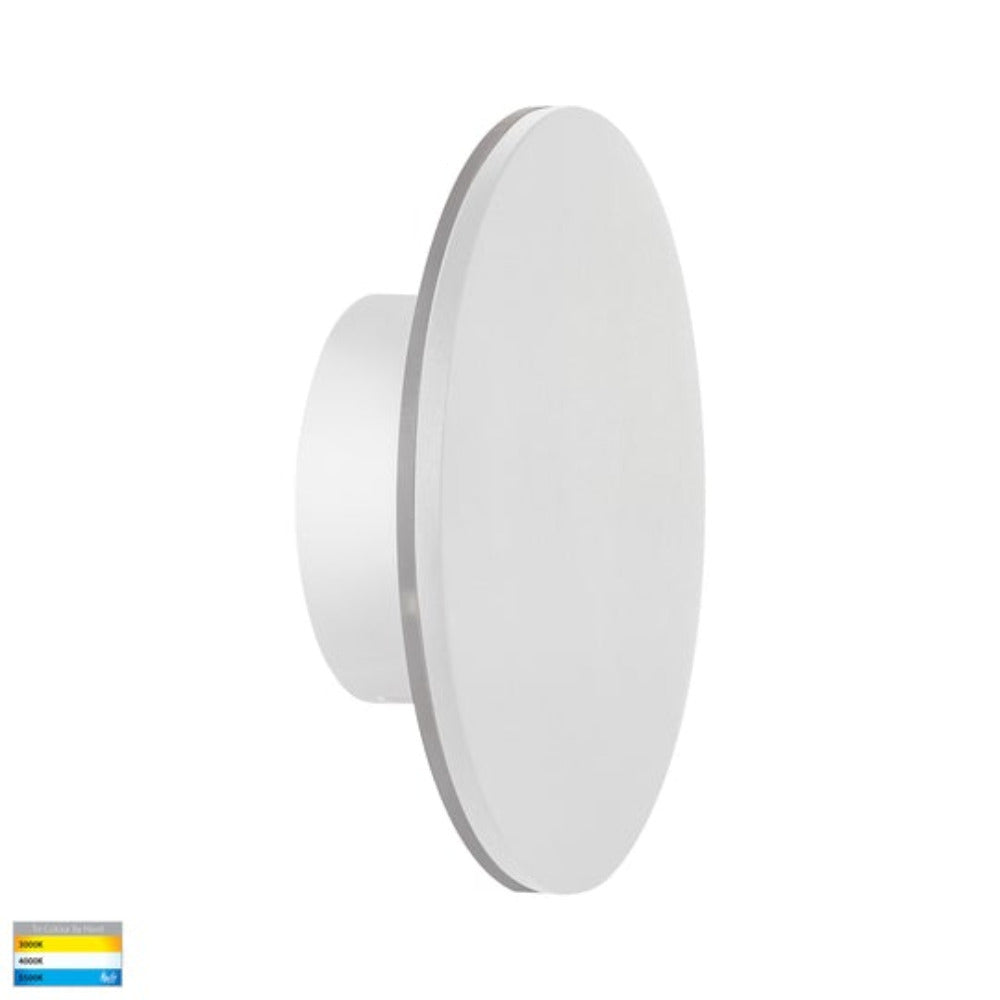 Buy Exterior Wall Lights Australia Halo LED Wall Light 12W White 3CCT - HV3592T-WHT