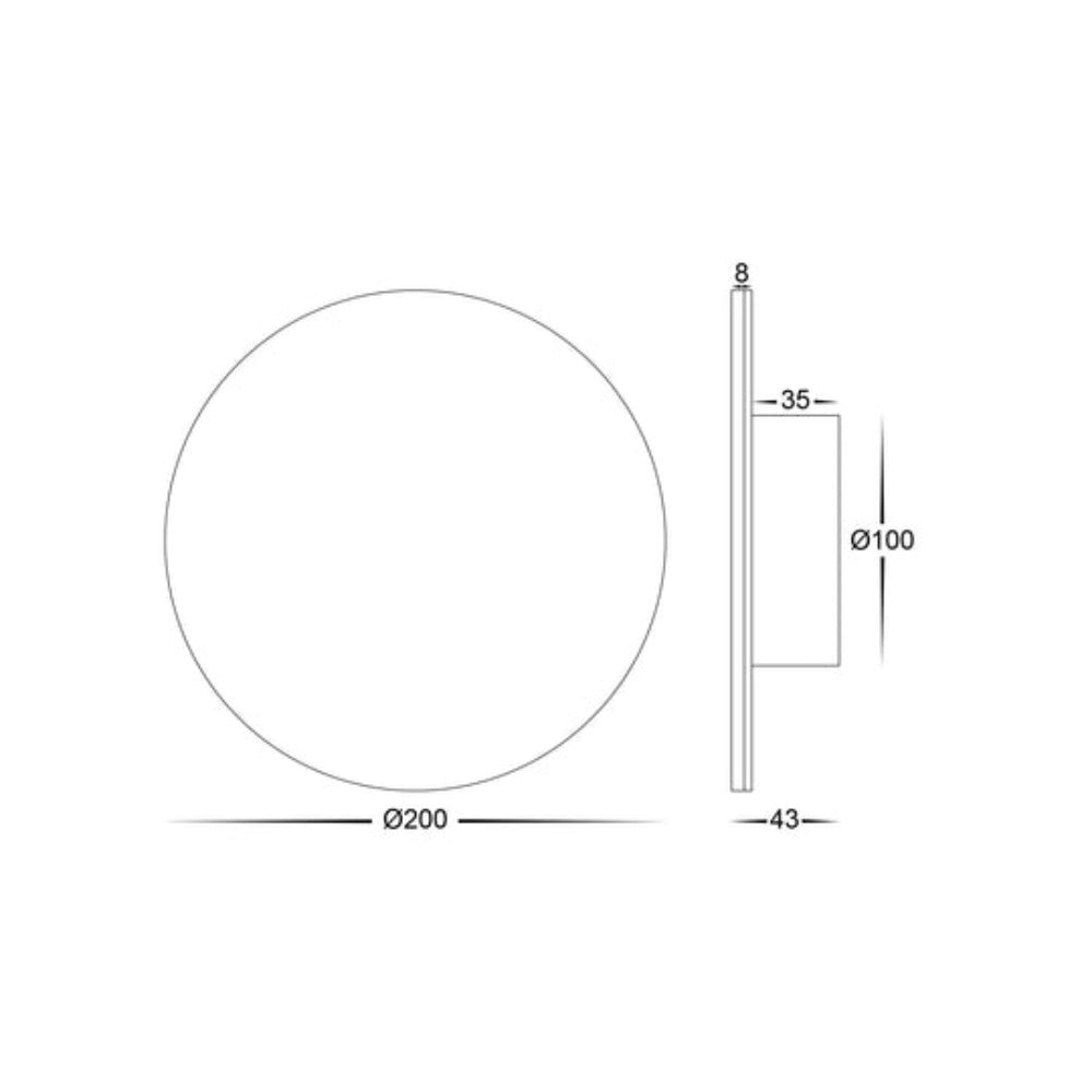 Halo LED Wall Light 12W White 3CCT - HV3592T-WHT