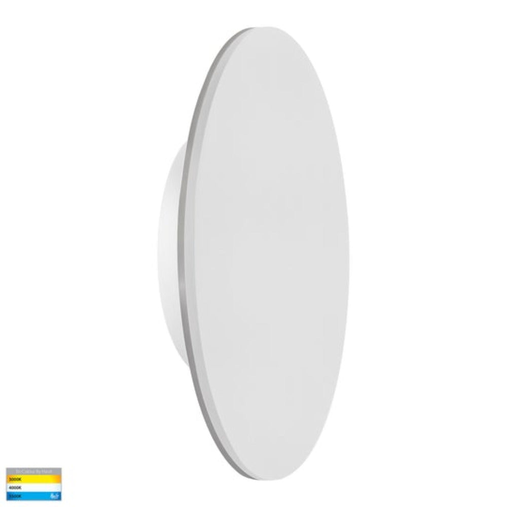 Buy Exterior Wall Lights Australia Halo LED Wall Light 24W White 3CCT - HV3594T-WHT
