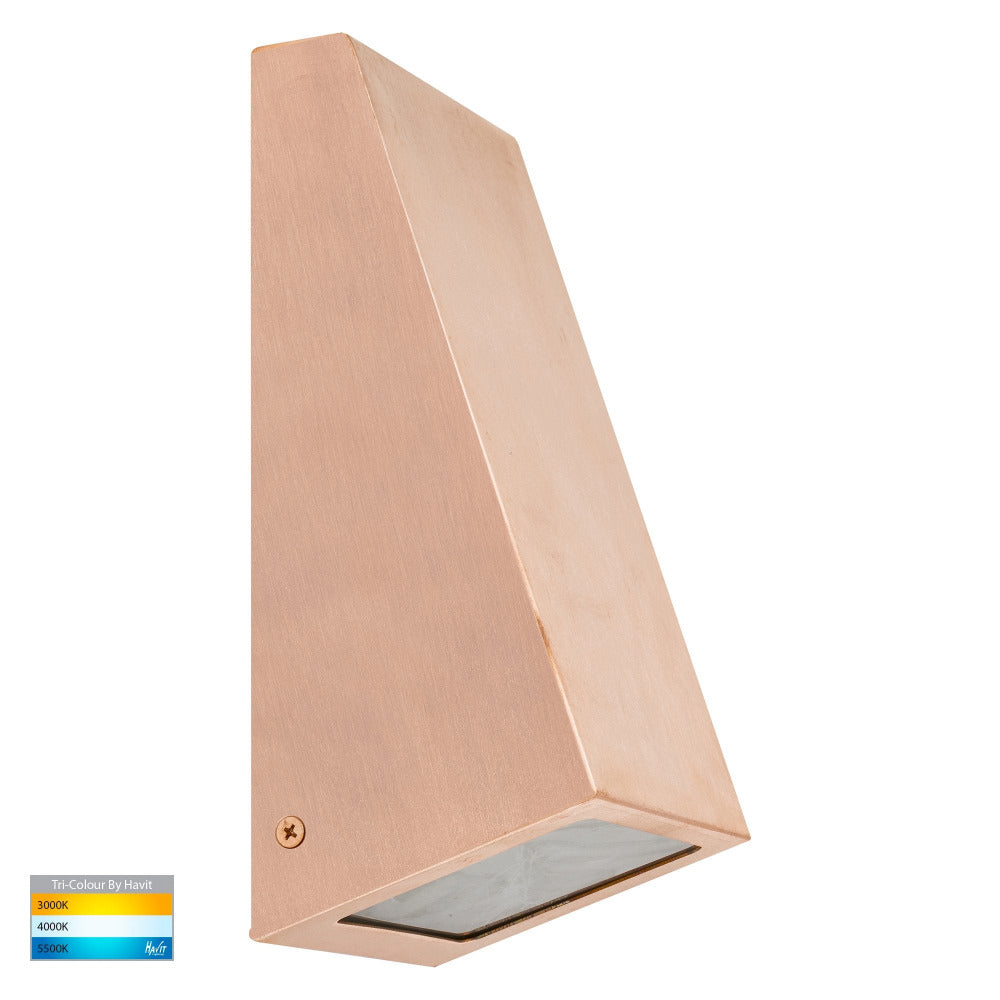 Taper Square LED Wedge Wall Light 9W Copper 3CCT - HV3601T-CP