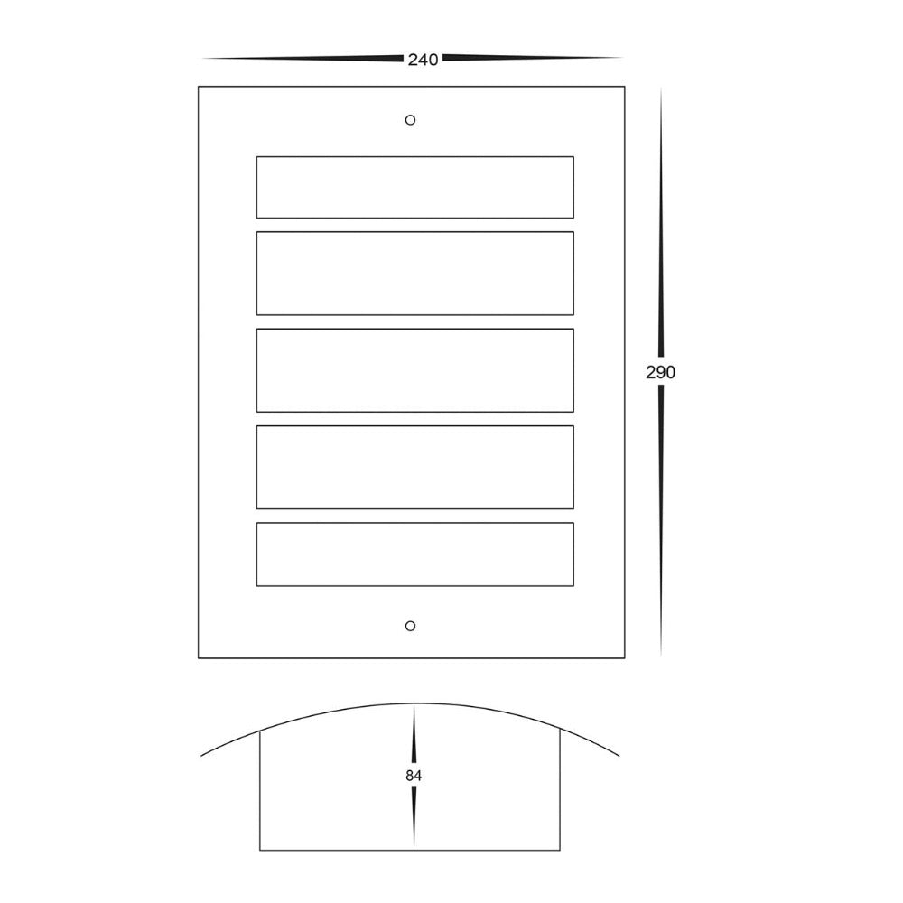 Mask Exterior Wall Light 316 Stainless Steel 3CCT - HV36042T  