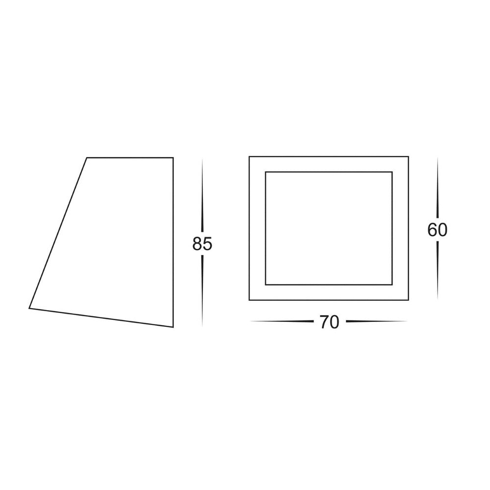 Buy Exterior Wall Lights Australia Taper Wedge step Light White 316 Stainless Steel 3000K - HV3608W-WHT