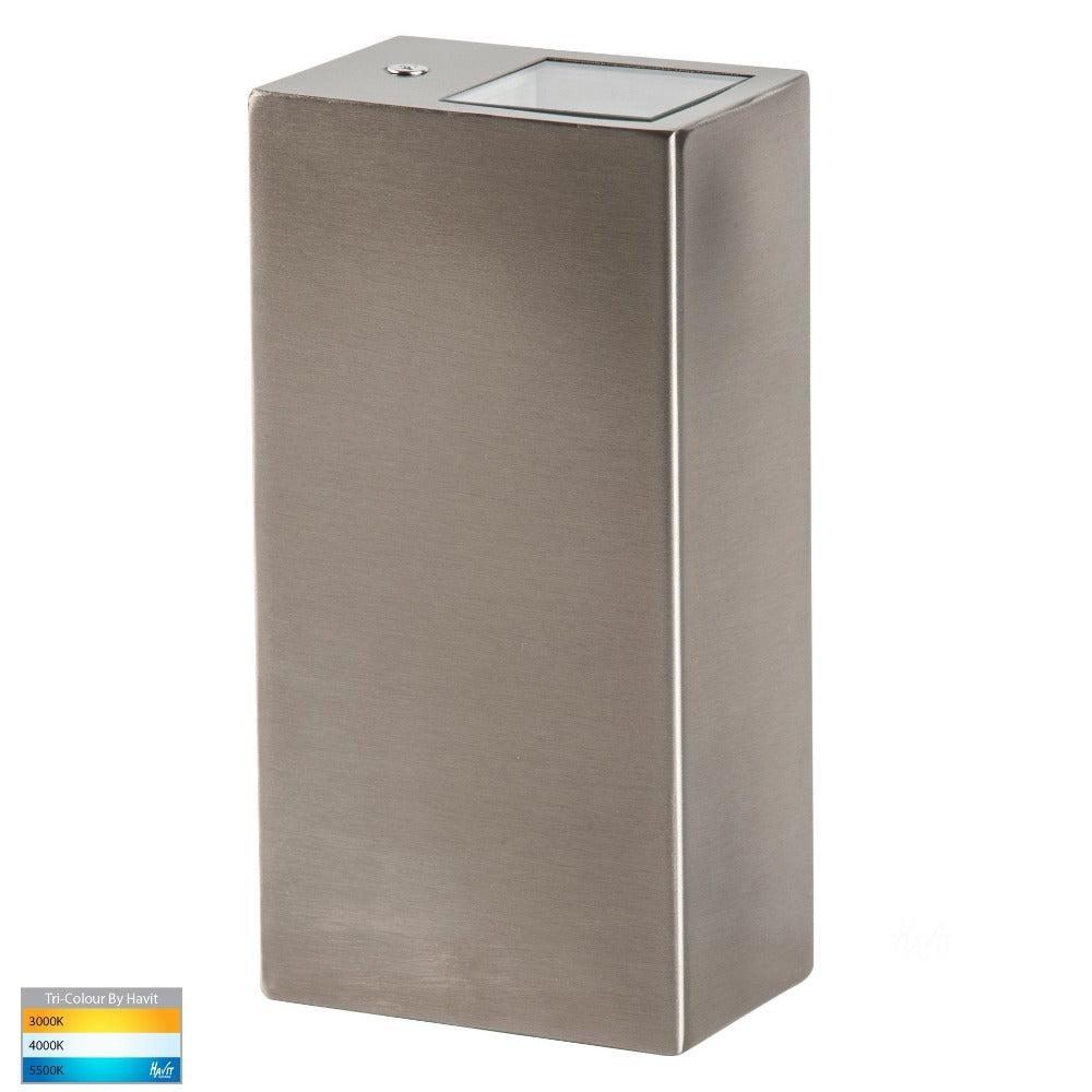 Veldi Square Up & Down Wall Light 316 Stainless Steel 3CCT - HV3633T-SS316