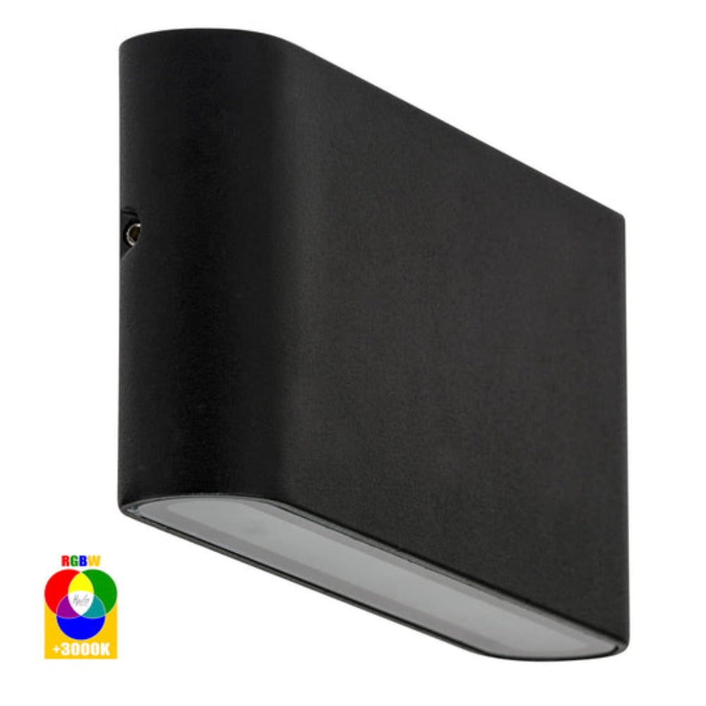 Buy Exterior Wall Lights Australia Lisse Exterior Fixed Down Wall Light 12V W175mm Black RGBW - HV3643RGBW-BLK