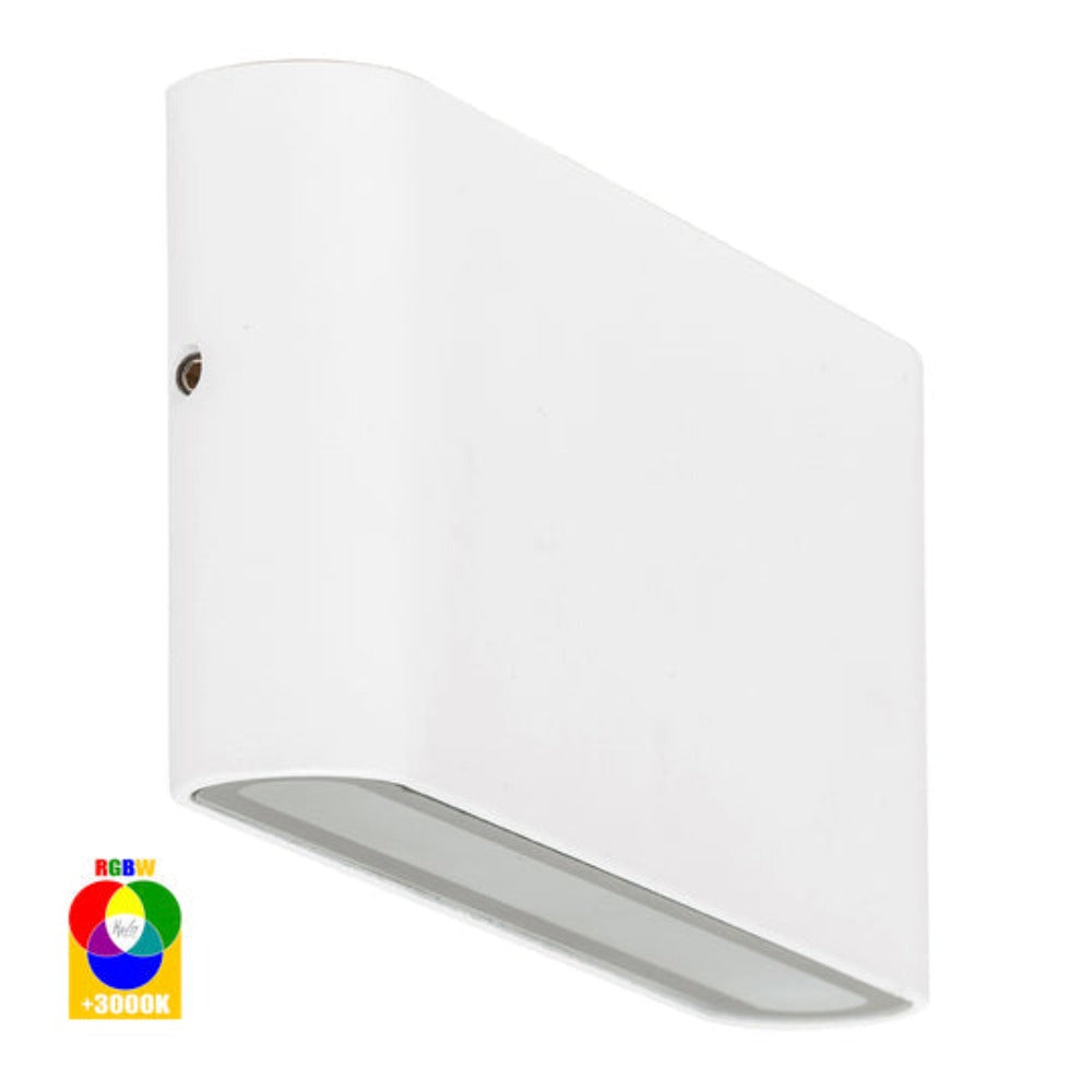 Lisse Exterior Fixed Down Wall Light 12V W175mm White RGBW - HV3643RGBW-WHT