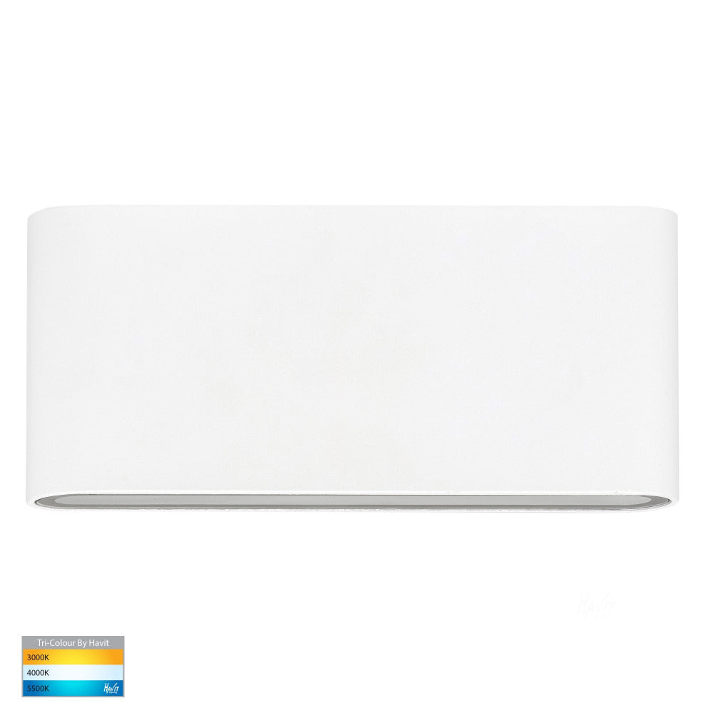 Buy Exterior Wall Lights Australia Lisse Exterior Fixed Down Wall Light 12V White 3CCT - HV3643T-WHT-12V