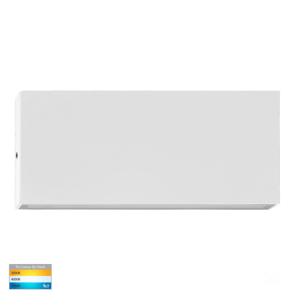 Buy Exterior Wall Lights Australia Essil Exterior Down Surface Mounted Wall Light 6W 12V White 3CCT - HV3647T-WHT-12V