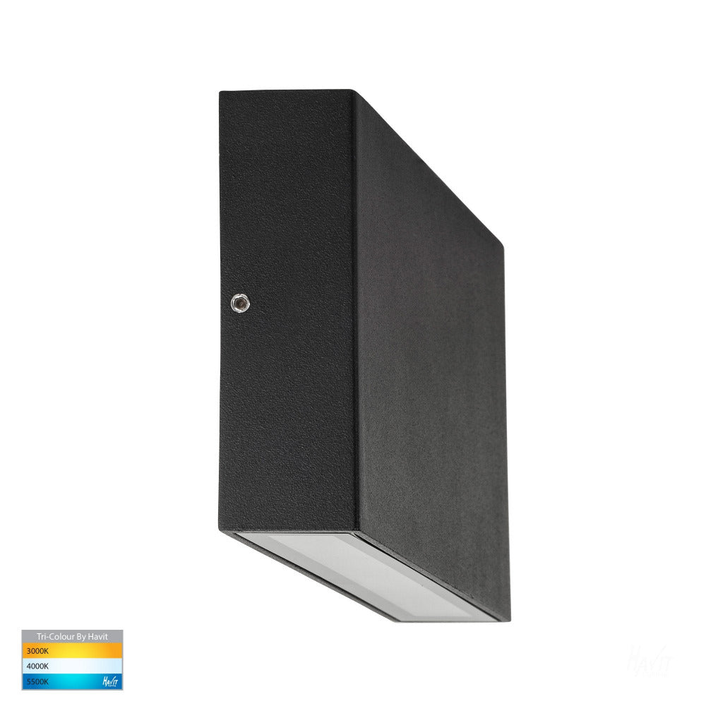 Buy Up / Down Wall Lights Australia Essil Up / Down Surface Mounted Wall 2 Lights 5W 12V Black 3CCT - HV3648T-BLK-12V