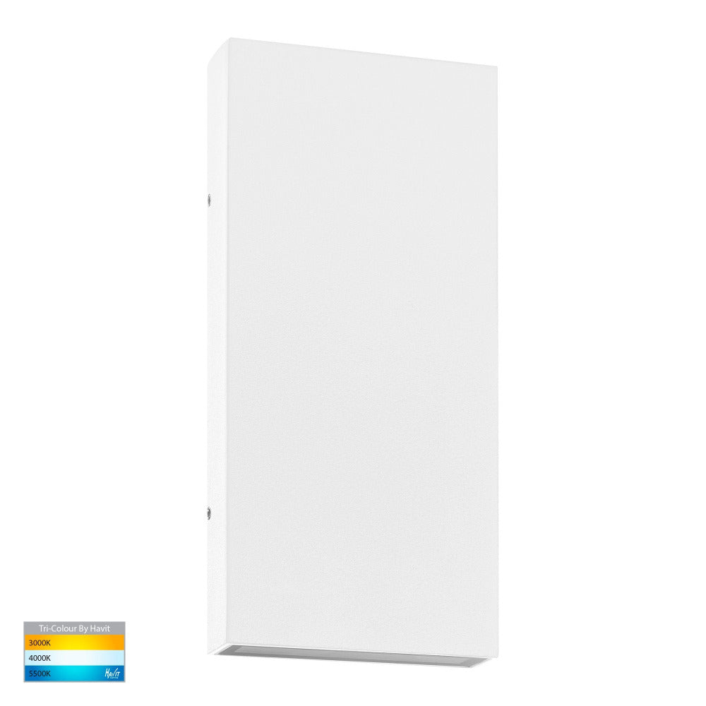 Buy Up / Down Wall Lights Australia Essil Surface Mounted Up-Down Wall 2 Lights 12V 6W White 3CCT - HV3649T-WHT-12V