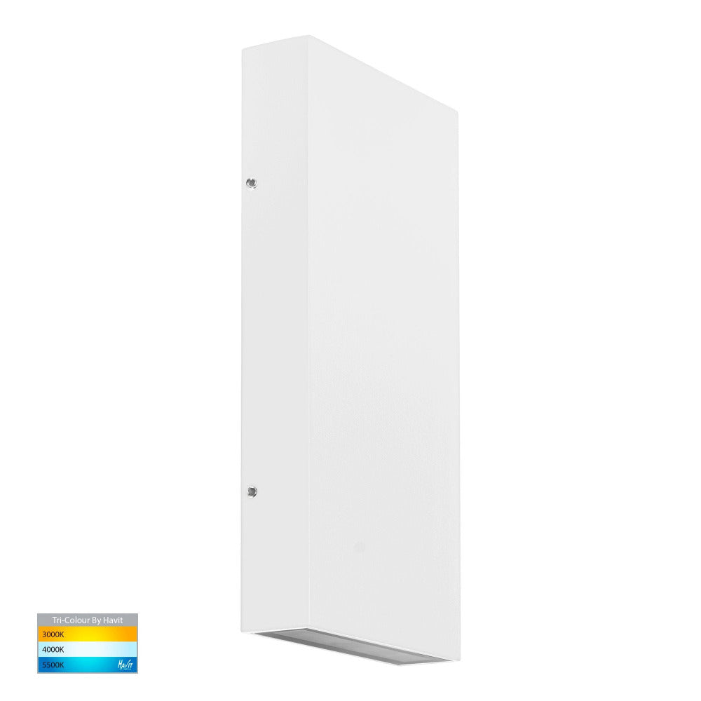 Buy Up / Down Wall Lights Australia Essil Surface Mounted Up-Down Wall 2 Lights 12V 6W White 3CCT - HV3649T-WHT-12V