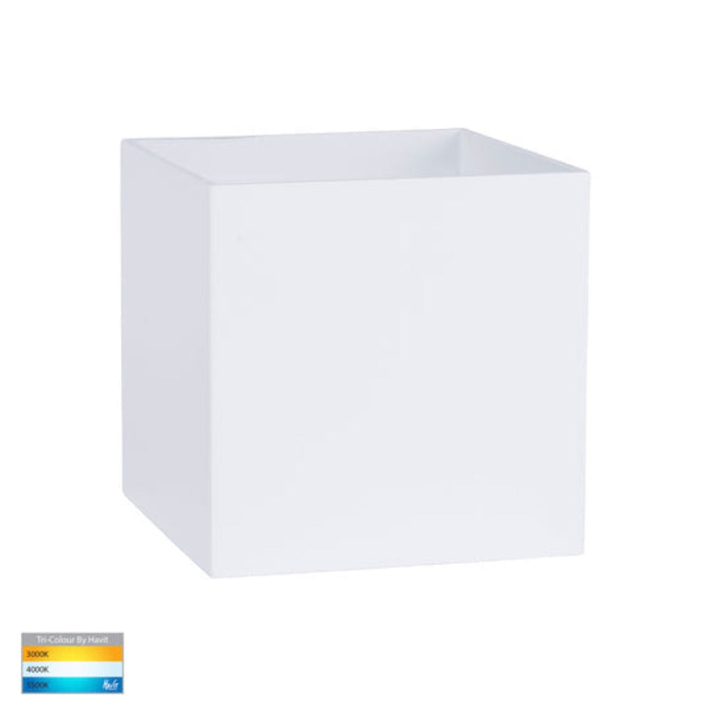 Versa Square Up & Down Wall Light White 3CCT - HV3658T-WHT-SQ