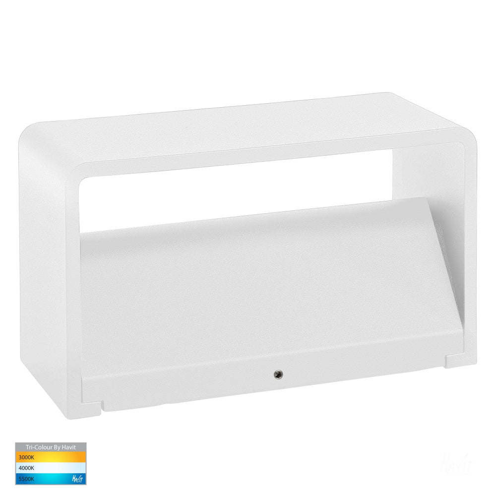 Mia Up / Down Rectangle Wall Mounted Light White 3CCT - HV3665T-WHT