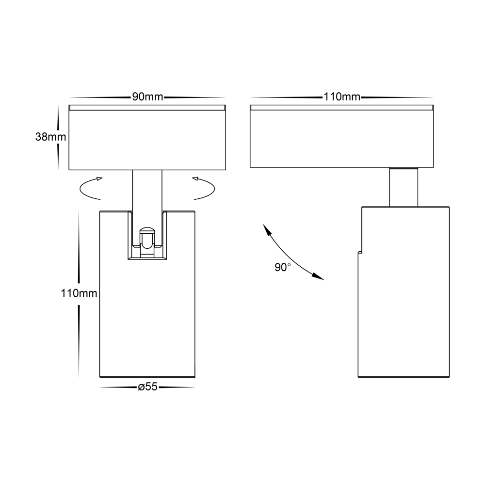 Buy Exterior Wall Lights Australia Revo Exterior Single Adjustable Wall Light White 3CCT- HV3681T-WHT