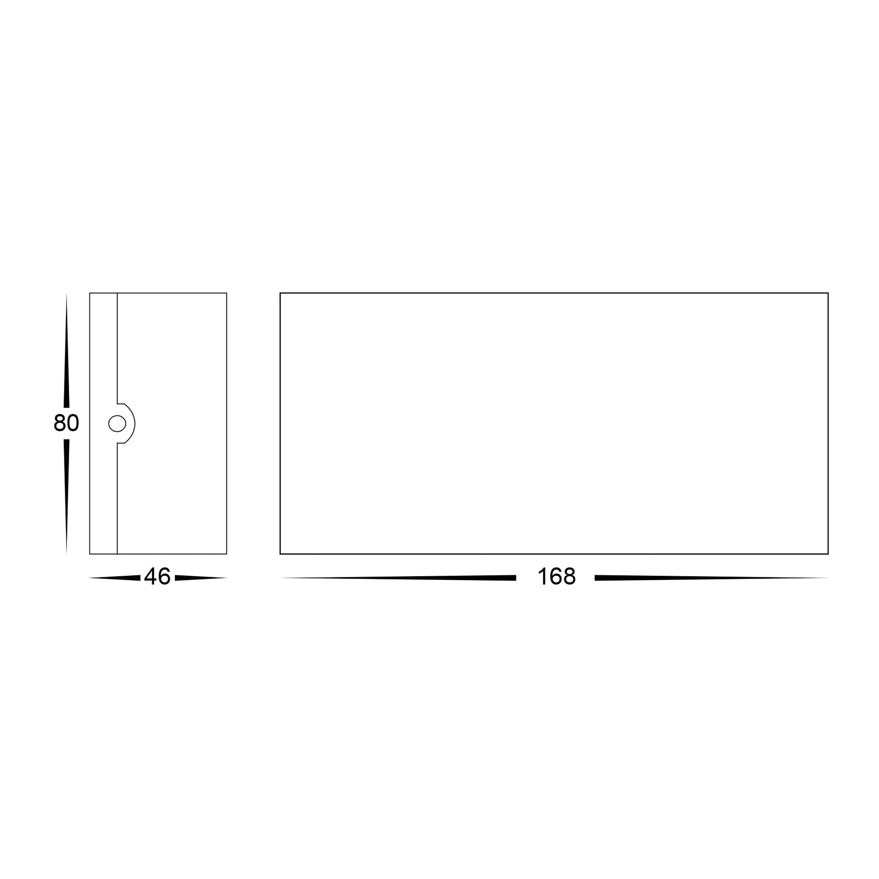 Buy Up / Down Wall Lights Australia Maro LED Up & Down Wall 6 Lights 240V Black Aluminium 3 CCT - HV3696T-BLK-240V