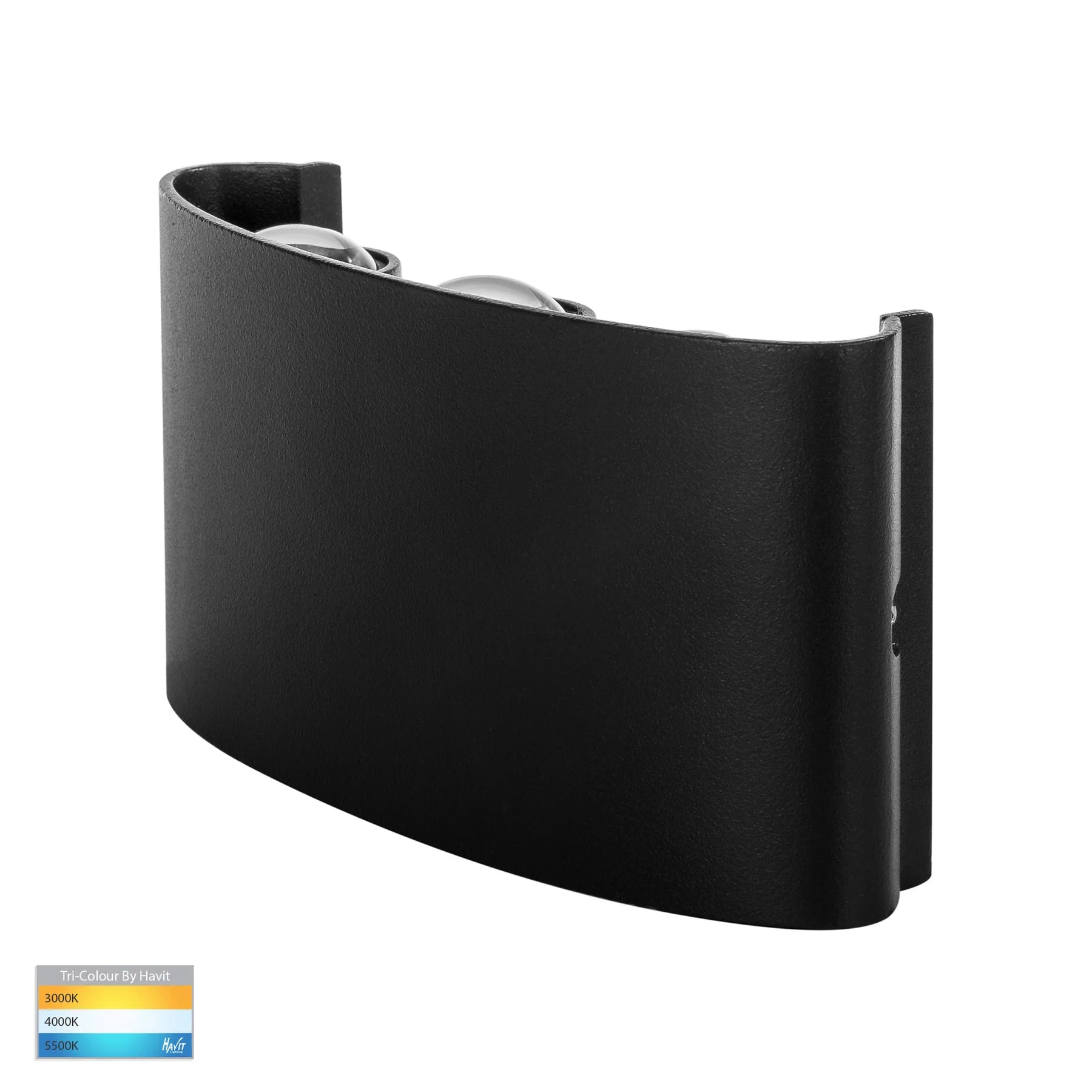 Buy Up / Down Wall Lights Australia Maro LED Up & Down Wall 6 Lights 240V Black Aluminium 3 CCT - HV3696T-BLK-240V