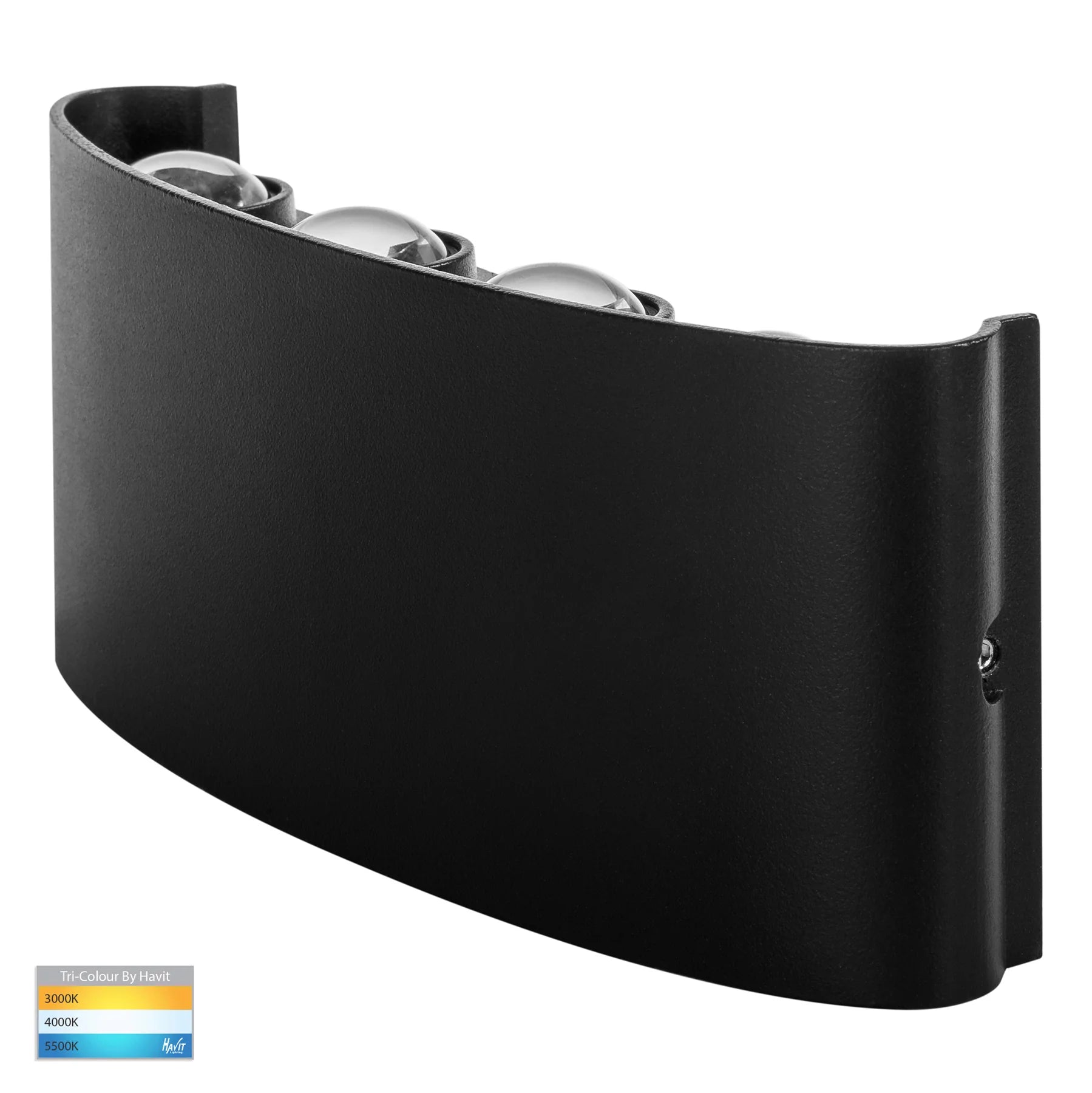 Buy Up / Down Wall Lights Australia Maro LED Up & Down Wall 8 Lights 240V Black Aluminium 3 CCT - HV3697T-BLK-240V